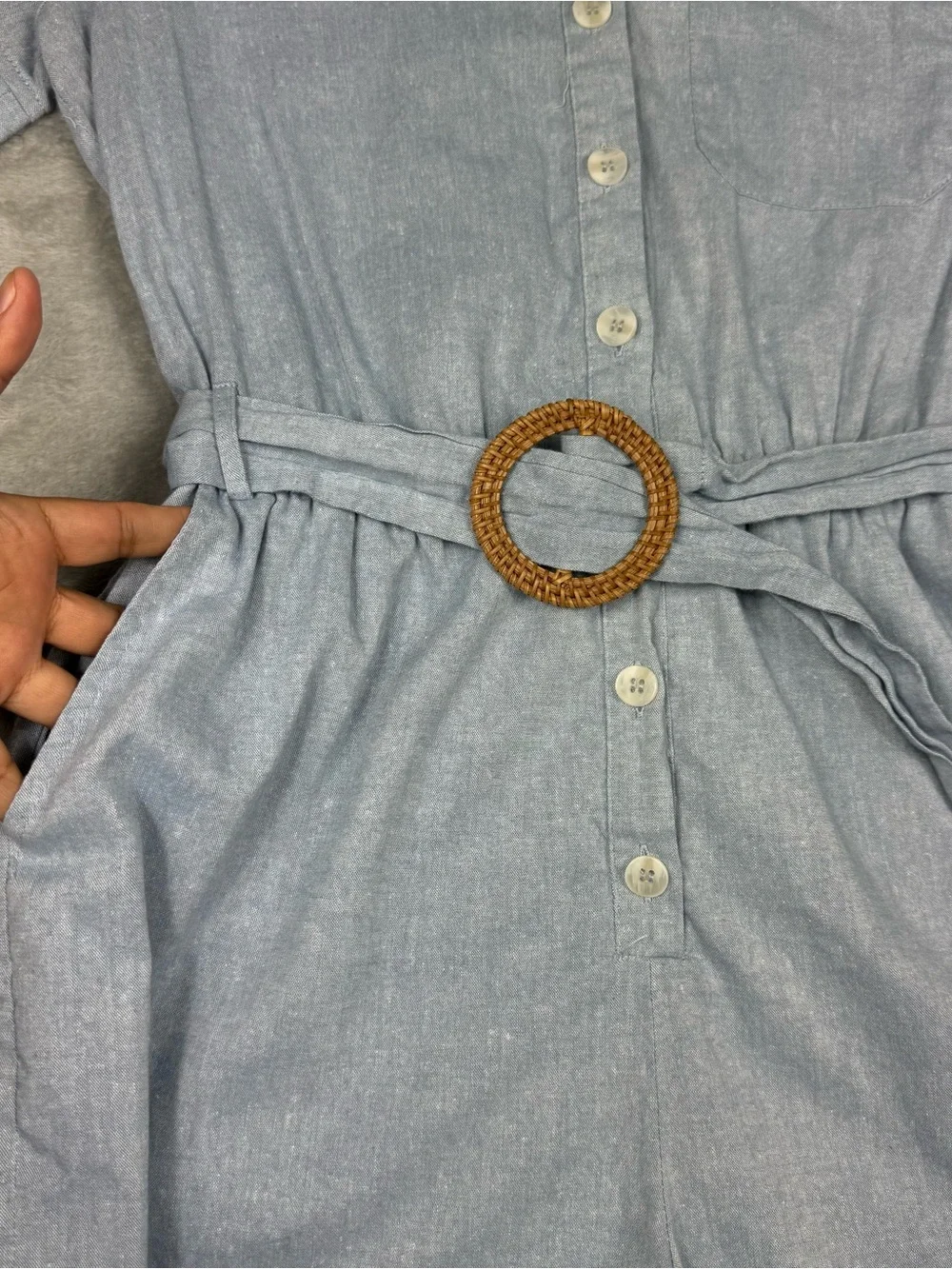 Lost+Wander linen romper sz S - Picture 2 of 13